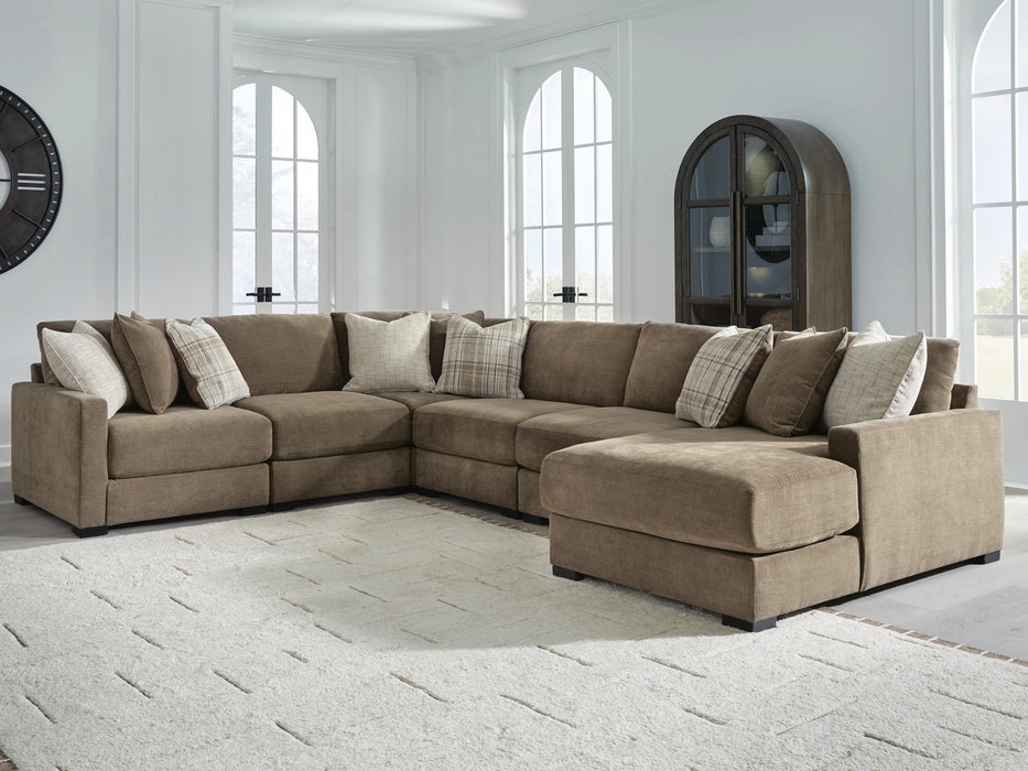 Camellia-Court Sectional with Chaise Labor Day Sale