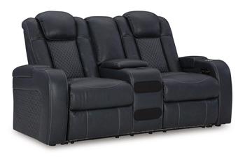 Fyne-Dyme Power Reclining Loveseat with Console Presidents Day Sale