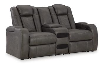 Fyne-Dyme Power Reclining Loveseat with Console Presidents Day Sale