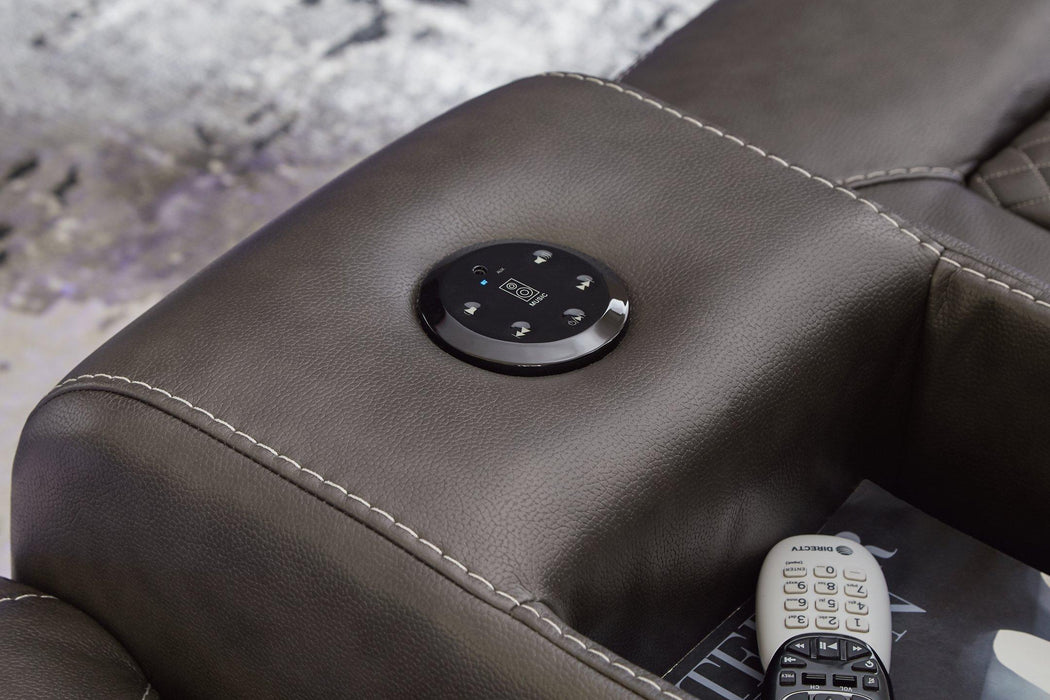 Fyne-Dyme Power Reclining Loveseat with Console Presidents Day Sale