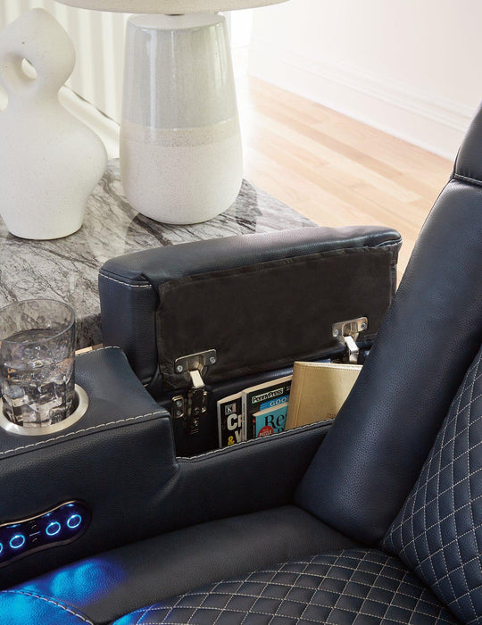 Fyne-Dyme Power Reclining Loveseat with Console Presidents Day Sale