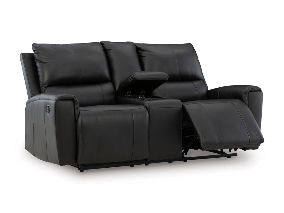 Glossmore Reclining Loveseat with Console 4th of July event