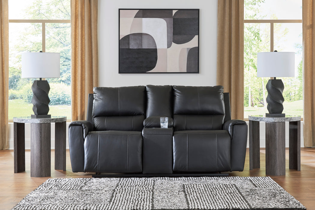 Glossmore Reclining Loveseat with Console 4th of July event