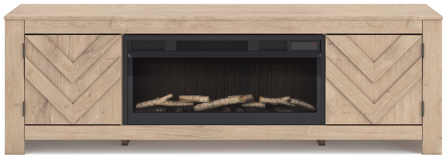 Cayboni 71" TV Stand with Electric Fireplace Black Friday Special