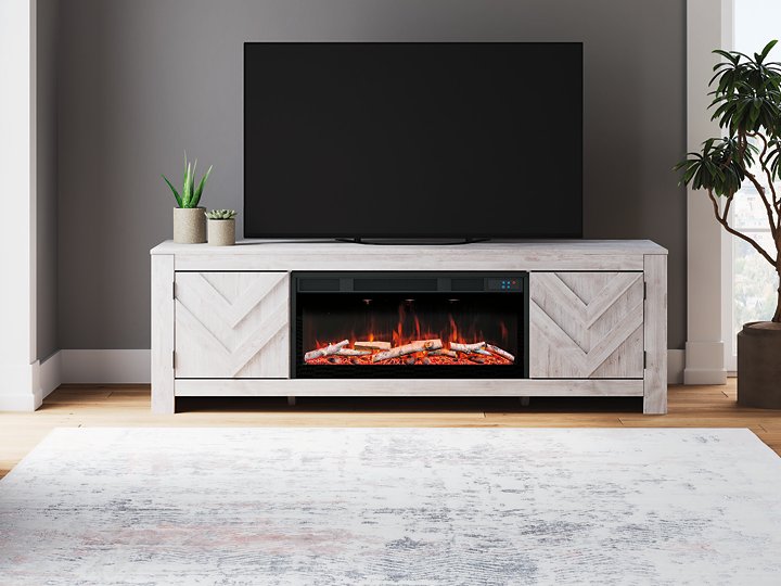 Cayboni 71" TV Stand with Electric Fireplace Black Friday Special