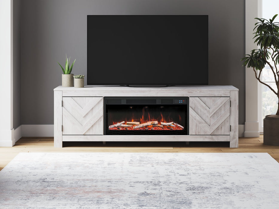 Cayboni 71" TV Stand with Electric Fireplace Black Friday Special