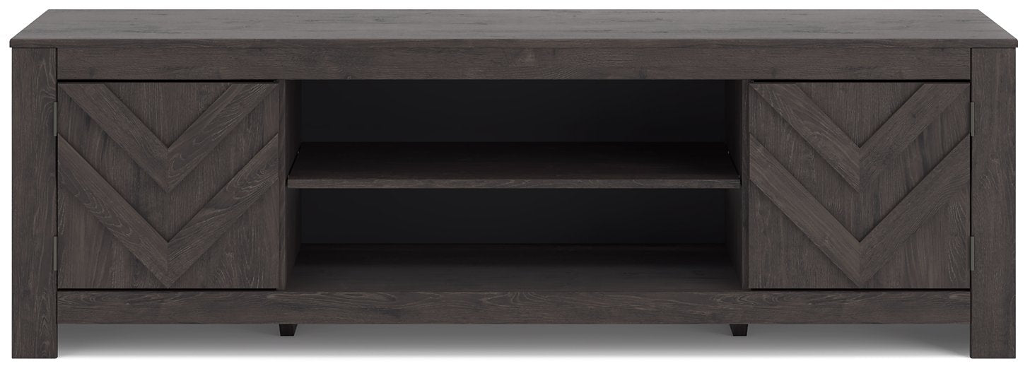 Cayboni 71" TV Stand with Electric Fireplace Black Friday Special