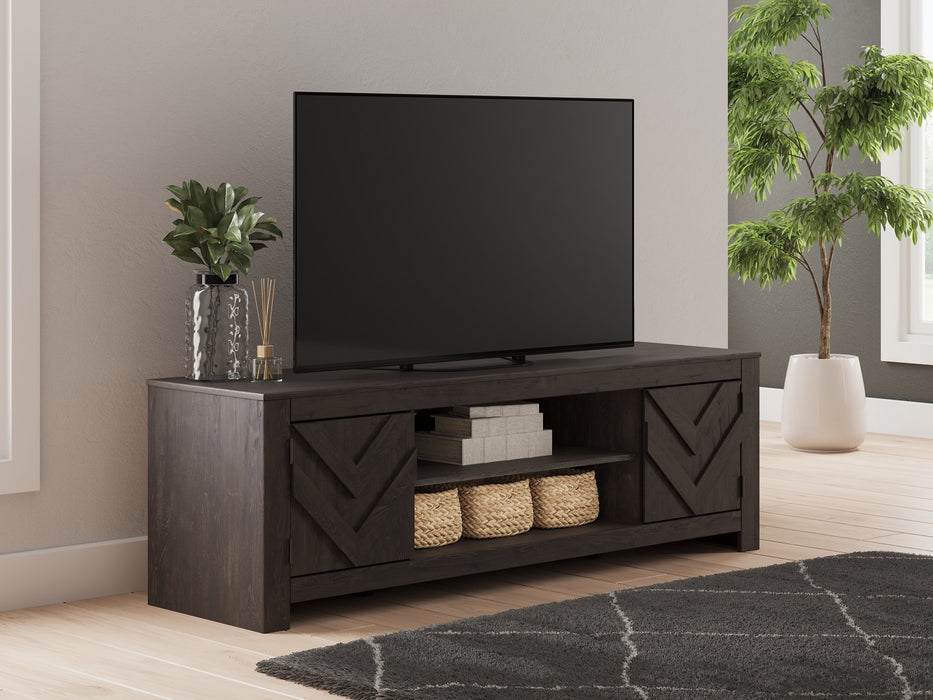 Cayboni 71" TV Stand with Electric Fireplace Black Friday Special
