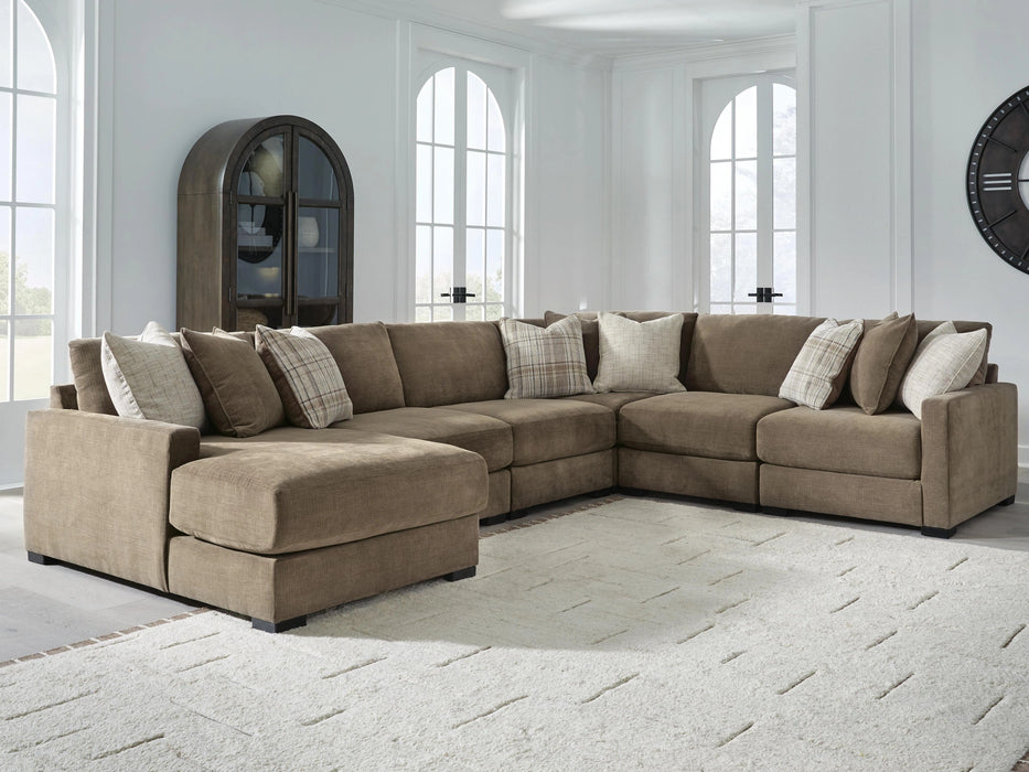Camellia-Court Sectional with Chaise Labor Day Sale