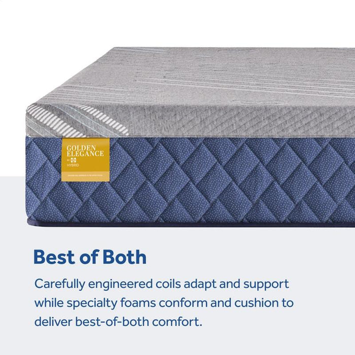 Golden Elegance Bridgerton Medium Hybrid Mattress by Sealy