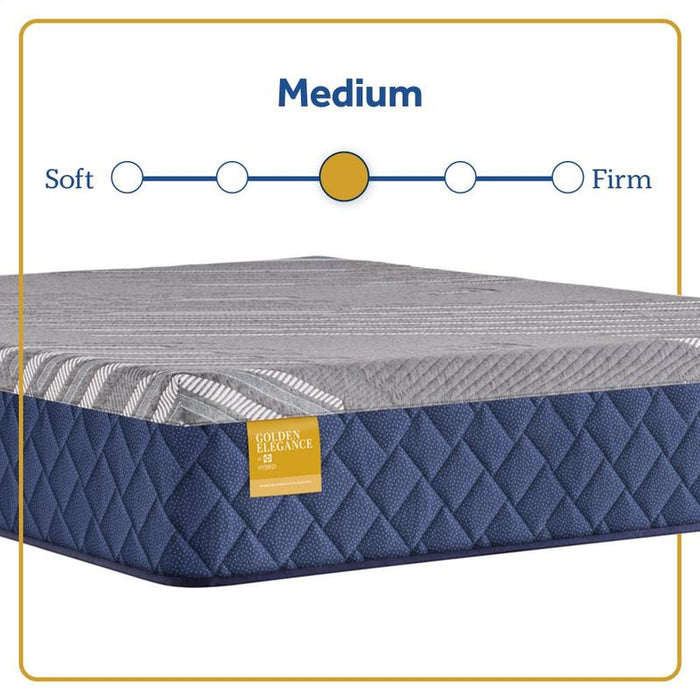 Golden Elegance Bridgerton Medium Hybrid Mattress by Sealy